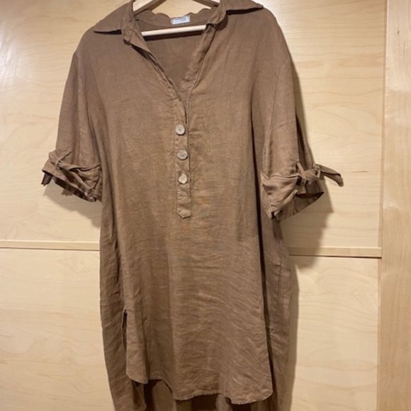 Linen shirt dress - Picture 1 of 6